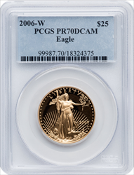 2006-W $25 Half-Ounce Gold Eagle PR DC Modern Bullion Coins PCGS MS70