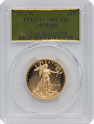 2012-W $25 Half-Ounce Gold Eagle PR DC Modern Bullion Coins PCGS MS70