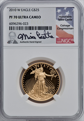 2010-W $25 Half-Ounce Gold Eagle PR DC Modern Bullion Coins NGC MS70