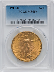 1911-D $20 PCGS Plus Saint-Gaudens Double Eagles PCGS MS65+