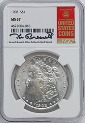 1903 S$1 Morgan Dollars NGC MS67