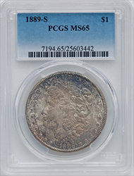 1889-S S$1 Morgan Dollars PCGS MS65