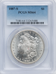 1887-S S$1 Morgan Dollars PCGS MS64