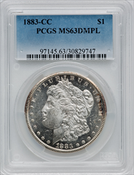 1883-CC S$1 DM Morgan Dollars PCGS MS63