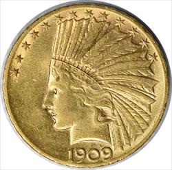 1909 $10 Gold Indian MS60 Uncertified #943
