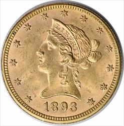 1893 $10 Gold Liberty Head MS63 Uncertified #935