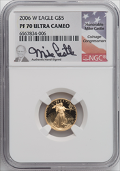 2006-W $5 Tenth-Ounce Gold Eagle PR DC Modern Bullion Coins NGC MS70