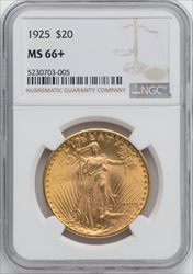 1925 $20 NGC Plus Saint-Gaudens Double Eagles NGC MS66+