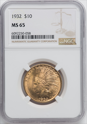 1932 $10 Indian Eagles NGC MS65