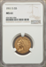 1911-S $5 Indian Half Eagles NGC MS61