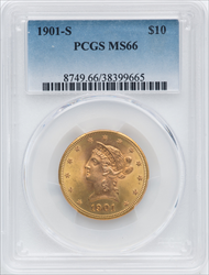 1901-S $10 Liberty Eagles PCGS MS66