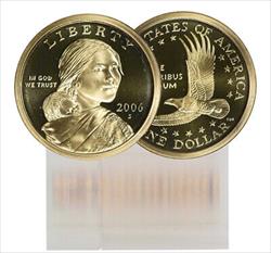 2006-S Proof Sacagawea Dollar 25-Coin Roll