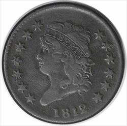 1812 Large Cent VF Uncertified #321