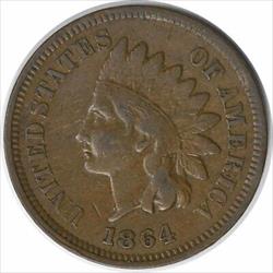 1864 L Indian Cent RPD FS-2306 S-10 F Uncertified #124