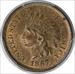 1867 Indian Cent RPD Snow-5B (Unattributed) MS65RB PCGS