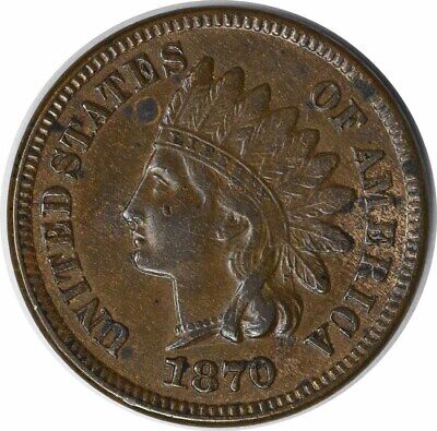 1870 Indian Cent DDO FS-101 AU Uncertified #220