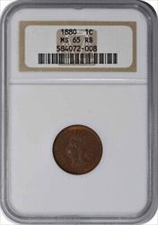 1880 Indian Cent MS65RB NGC