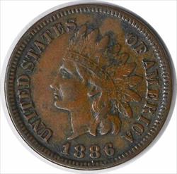 1886 Indian Cent Variety 1 EF Uncertified #317