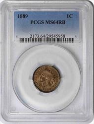 1889 Indian Cent MS64RB PCGS