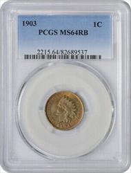 1903 Indian Cent MS64RB PCGS