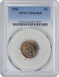 1906 Indian Cent MS64RB PCGS