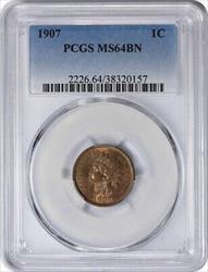 1907 Indian Cent MS64BN PCGS