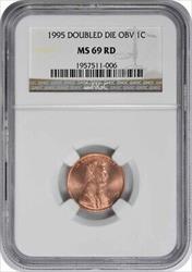 1995 Lincoln Cent DDO (FS-101) MS69RD NGC