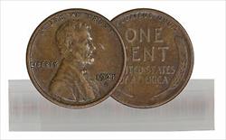 1921-S Circulated Lincoln Cent 50-Coin Roll EF/AU