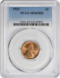 1923 Lincoln Cent MS65RD PCGS