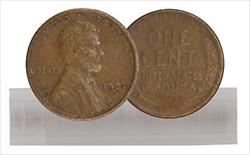 1923-S Circulated Lincoln Cent 50-Coin Roll VF/EF