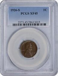 1926-S Lincoln Cent EF45 PCGS