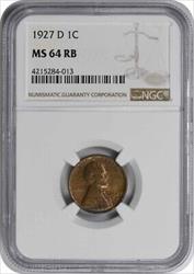 1927-D Lincoln Cent MS64RB NGC