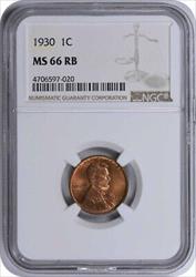 1930 Lincoln Cent MS66RB NGC