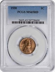 1930 Lincoln Cent MS65RD PCGS