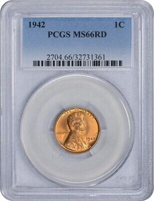 1942-P Lincoln Cent MS66RD PCGS