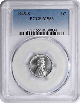 1943-S Lincoln Steel Cent MS66 PCGS