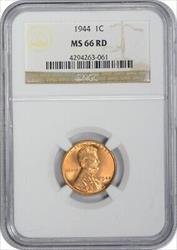 1944 Lincoln Cent MS66RD NGC