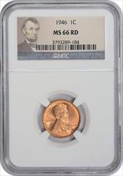 1946 Lincoln Cent MS66RD NGC