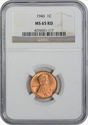 1946-P Lincoln Cent MS65RD NGC