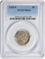 1923-S Buffalo Nickel MS63 PCGS