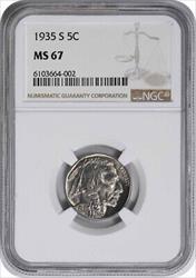 1935-S Buffalo Nickel MS67 NGC