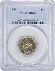 1954-P Jefferson Nickel MS66 PCGS
