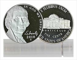2010-S Proof Jefferson Nickel 40-Coin Roll