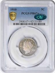 1910 Liberty Nickel PR67+ PCGS CAC