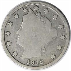 1912-S Liberty Nickel VG Uncertified #309