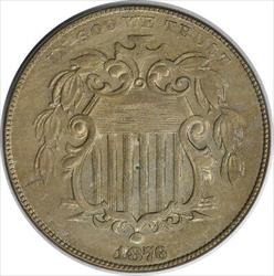 1876 Shield Nickel AU Uncertified #1122