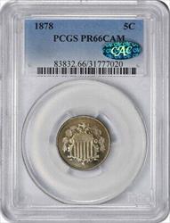 1878 Shield Nickel PR66CAM PCGS (CAC)