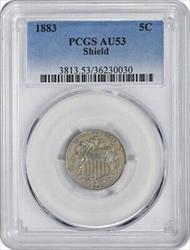 1883 Shield Nickel AU53 PCGS