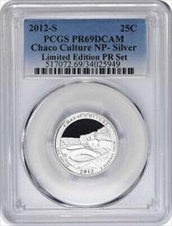 2012-S Chaco Culture Quarter PR69DCAM Limited Edition Silver Proof Set PCGS