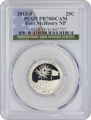 2013-S Fort McHenry Quarter PR70DCAM Clad PCGS (Flag Label)